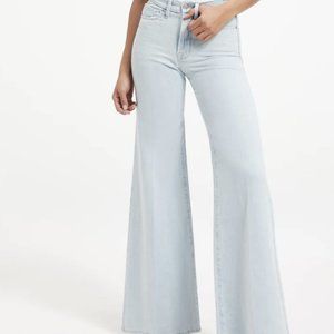 Anthropologie Good American High Faded Palazzo Jeans 12/31 NWT